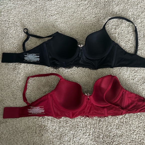 Set of 2 Body By Victoria Lined Demi Lace Bras - Picture 3 of 9